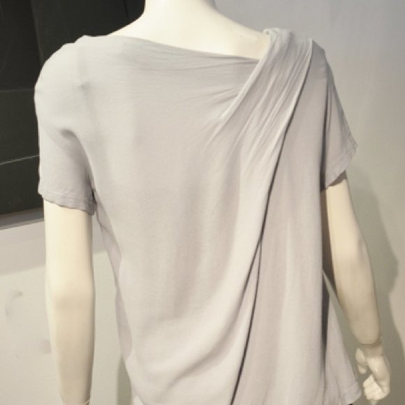 Veronique Miljkovitch Gray Rayon Drapey Shell - Picture 3 of 4